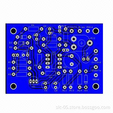 Double-sided Rigid PCBs, FR4 Tg150 and Solder-mask Blue with Silkscreen White